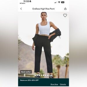 Athleta Endless High Rise Black Pant -Size 12